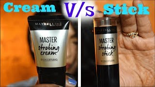 *New* Maybelline Master Strobing Cream Vs Master Strobing Stick| Best Budget Highlighter in India