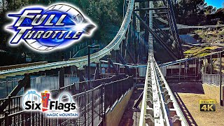 2025 Full Throttle Roller Coaster On Ride Front Seat 4K POV Six Flags Magic Mountain