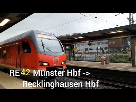 Die Mitfahrt mit dem RE42 von Münster Hbf nach Recklinghausen Hbf