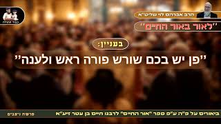 "פן יש בכם שורש פורה ראש ולענה" – הרב אברהם לוי שליט"א 📖 "לאור באור החיים" (הרב שלמה לוינשטיין) - התמונה מוצגת ישירות מתוך אתר האינטרנט יוטיוב. זכויות היוצרים בתמונה שייכות ליוצרה. קישור קרדיט למקור התוכן נמצא בתוך דף הסרטון