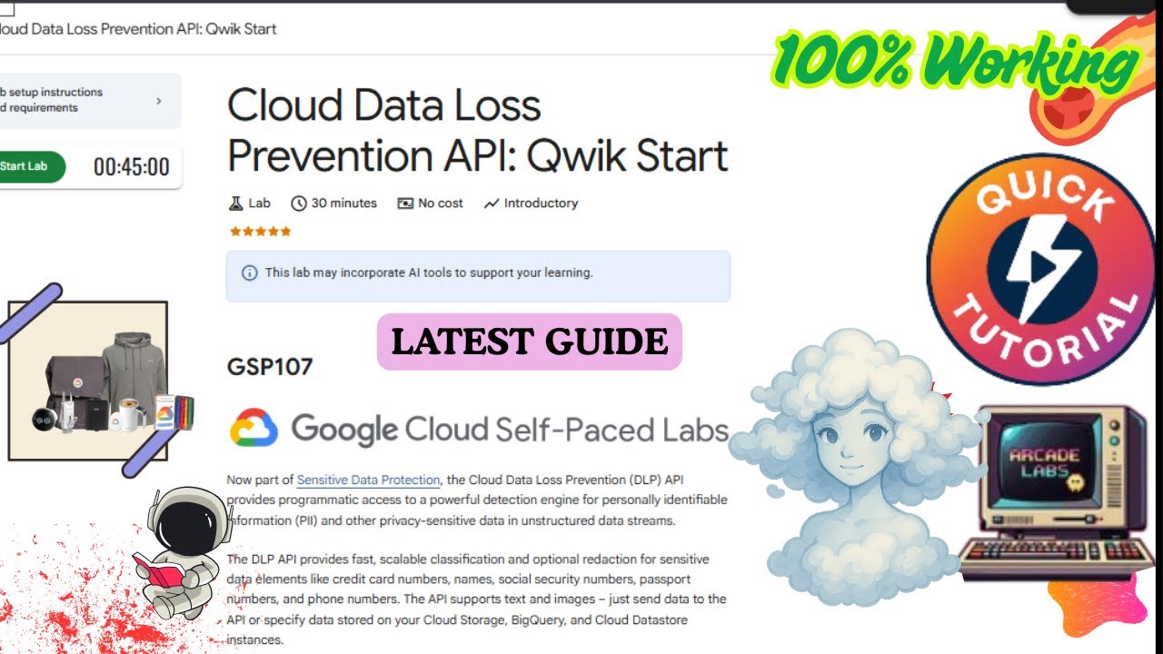 Cloud Data Loss Prevention API: Qwik Start | EASIEST GUIDE| #GSP107  #qwiklabs #arcade_facilitator