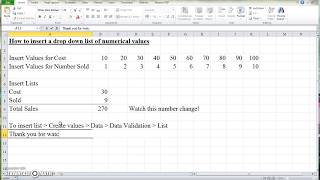 Download the video "Excel Tutorial - How to Create a Drop Down List"