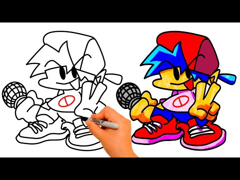 ​🎵🎮How to draw FNF BOYFRIEND easy | Cómo dibujar Friday Night Funkin boyfriend paso a paso