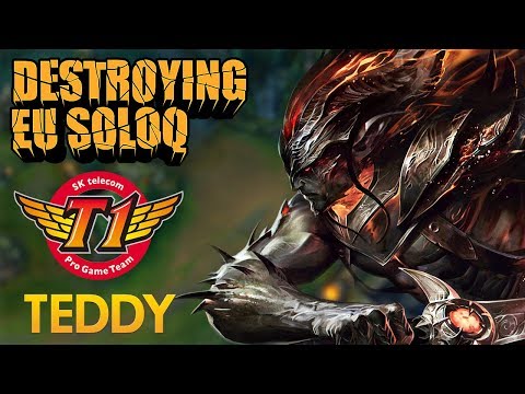 Destroying EU SoloQ: SKT T1 Teddy - Yasuo Bot Lane - KDA 18/3/9