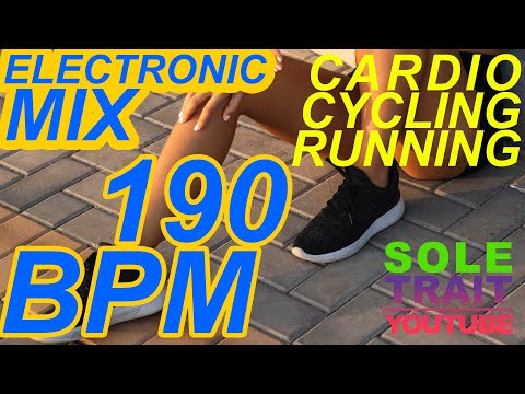 190 BPM Cadence Running Cardio Cycling Music