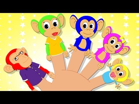Monkey Finger Family for Babies | Nursery Rhymes for Children and Kids