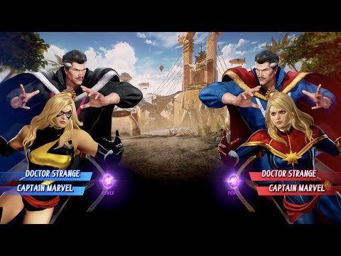 Doctor Strange and Captain Marvel vs Doctor Strange and Captain Marvel -MARVEL VS. CAPCOM: INFINITE