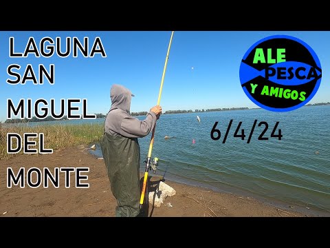 Pesca en la laguna de San Miguel del Monte, Abril 2024.