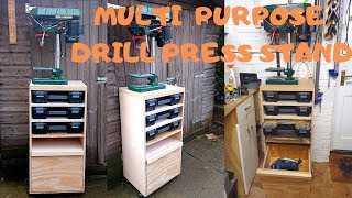 DIY Movable Drill Press Stand With Useful Storage