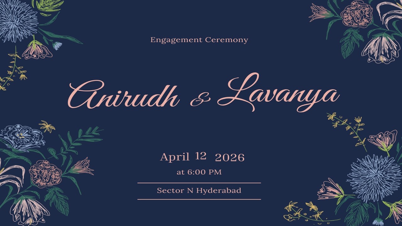 Anirudh & Lavanya Engagement Live Streaming