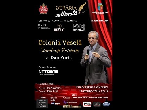 Dan Puric - Promo la show-ul de Stand-up patriotic „Colonia Veselă”. Cluj Napoca. 10 octombrie 2019.