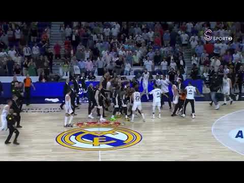 A huge brawl broke out between Real Madrid and Partizan in the EuroLeague Playoffs 😳