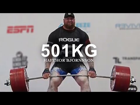 Hafthor Bjornsson最鼓舞人心的視頻--501公斤仰臥起坐。 (Hafthor Bjornsson Most Inspiring Video - 501kg Deadlift)