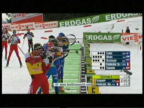 Biathlon Verfolgung der Männer in Oslo am 20.03.2010