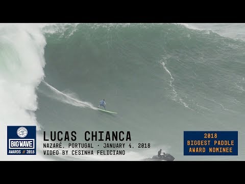 Lucas Chianca at Nazaré  - 2018 Biggest Paddle Award Nominee - WSL Big Wave Awards