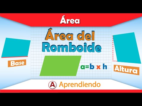 🔹📐 Área del romboide en 4 MINUTOS | ¿CÓMO CALCULAR EL ÁREA DEL ROMBOIDE? | SÚPER FÁCIL
