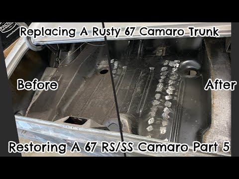1967-68 Camaro/Firebird Trunk Floor Replacement.  Replacing The Center Trunk Well. Saving An RS/SS