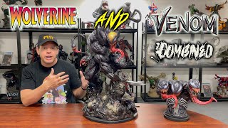 WOLVERINE WITH THE VENOM SUIT!? Custom Wolverine &amp; Symbiote Statue Review