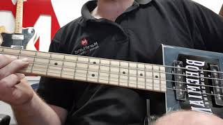 Video thumbnail for Bohemian oil can Bass Guitar sounds by Chris Peach - M-Guitars & Marshland Stoves