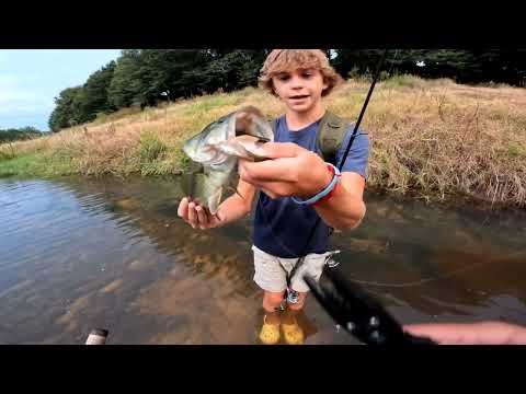 I got beat by a kid!!! Late summer bass fishing.