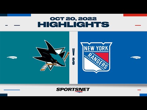 NHL Highlights | Sharks vs. Rangers - October 20, 2022
