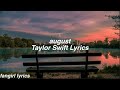 august || Taylor Swift Lyrics