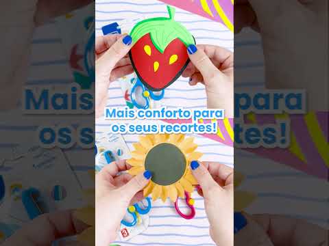 Vídeo do produto Tesoura Escolar 136mm Max Mola - Sortido