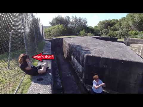 Peeping through a hole of a sealed bunker