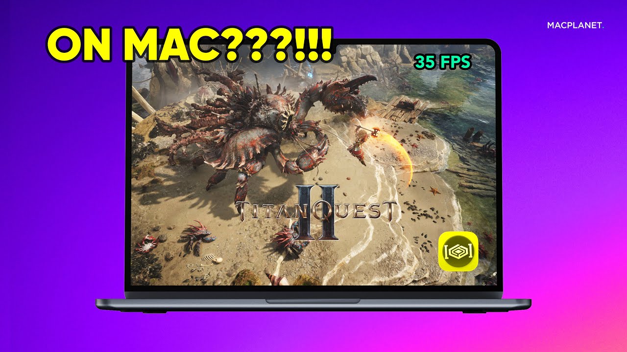 Playing Titan Quest II on my MacBook Air