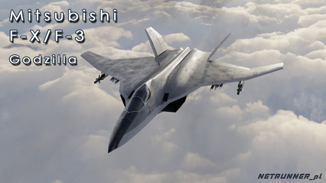 三菱 F-3 F-X ゴジラ 3Dモデル