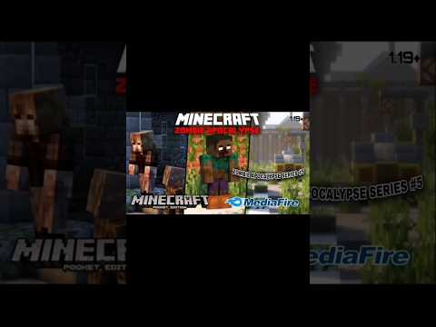 zombie apocalypse mod for mcpe 1.19 | scary mods for minecraft pe | #shorts #minecraft