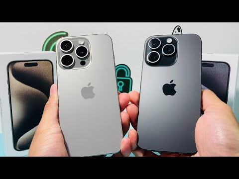 iPhone 15 Pro Natural Titanium vs Black Titanium Color Comparison