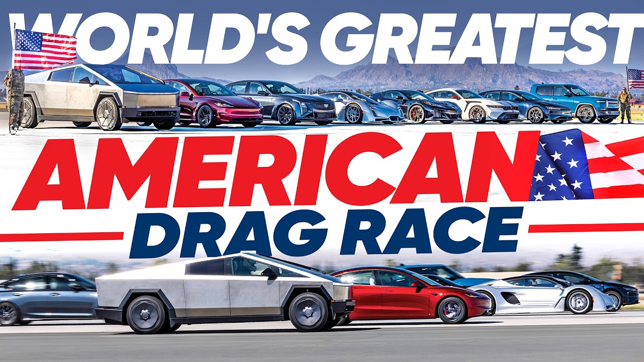 World’s Greatest American Drag Race: Corvette ZR1X vs. Lucid Sapphire vs. Czinger 21C vs Mustang GTD
