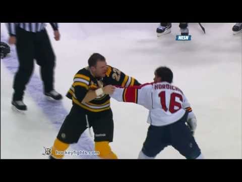 Darcy Hordichuk vs Shawn Thornton Nov 18, 2010 - NESN feed