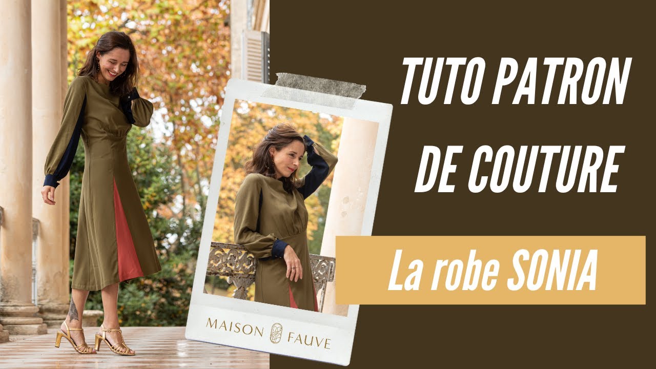 Patron robe longue Sonia / PDF (A4, A3, A0, US Letter) - Cadres, Calques par Taille, Vidéoprojection