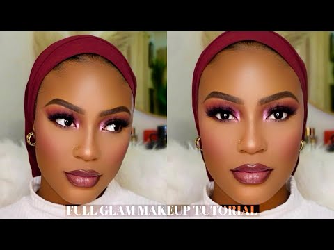 START TO FINISH FLAWLESS FULL GLAM MAKEUP TUTORIAL|| #brownskin #darkskin #woc