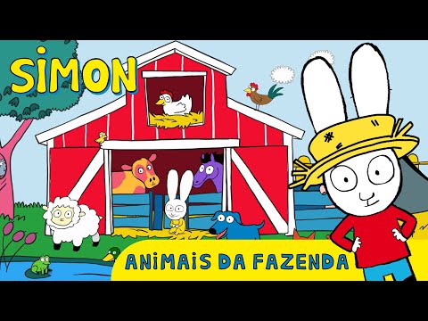Capa de Simon - Animais Da Fazenda *Aprenda com Simon* [Oficial] Desenhos animados para crianças