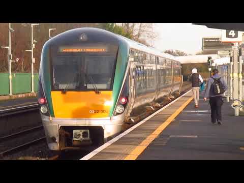 IE 22000 Class DMU/ICR 22208 Arriving At Hazelhatch and Celbridge Bound For Dublin Heuston
