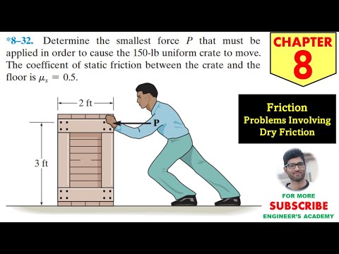 8-32 Friction - Chapter 8 | Hibbeler Statics 14th ed | Engineers Academy