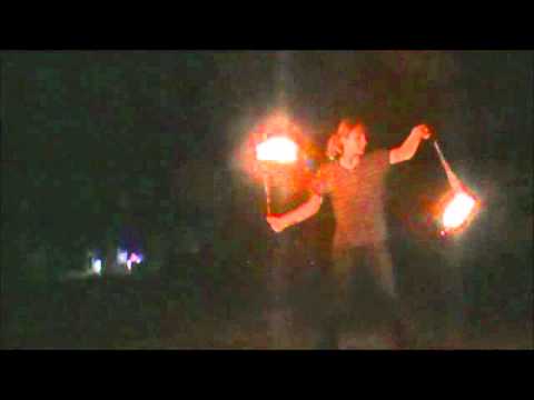Wisteria - Summer Solstice 2012 - Poi Fire Spinning Deluxe with Drums & Bagpipes from Albannach