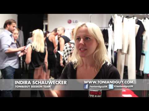 Modern hair braid tutorial backstage at Jean Pierre Braganza