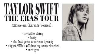 Taylor Swift - folklore era (with invisible string) (The Eras Tour) (Karaoke Version)