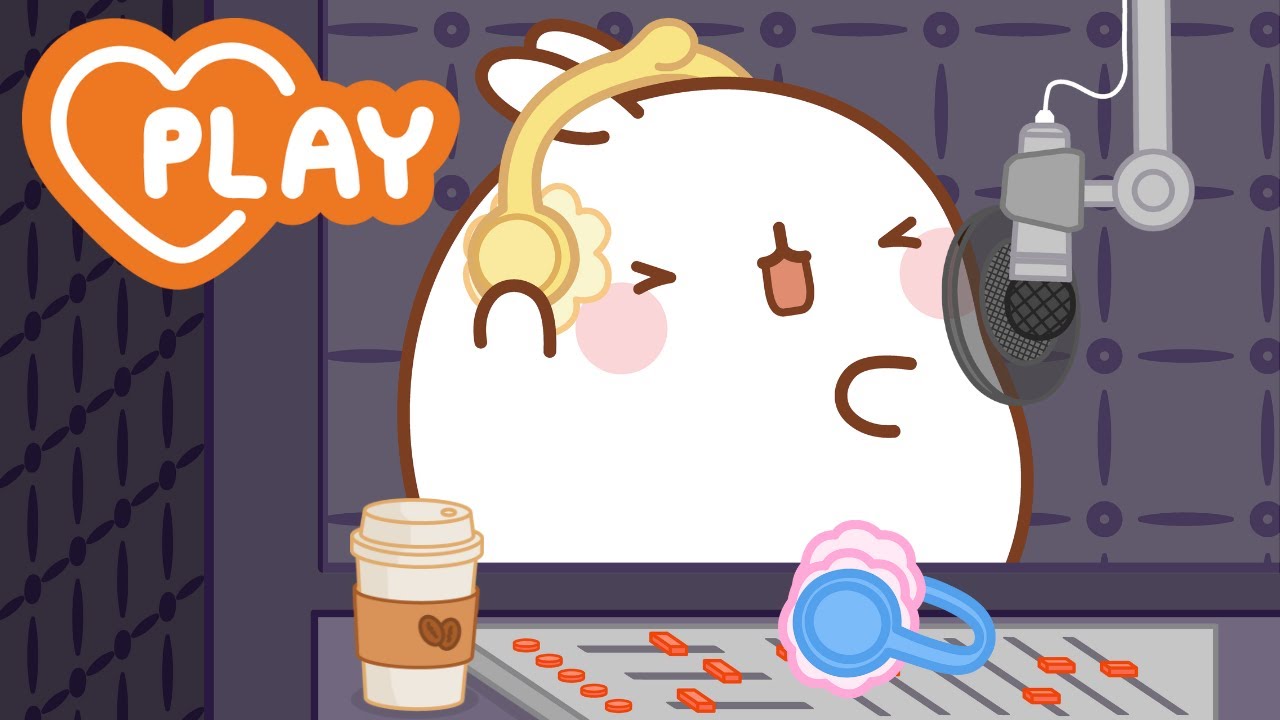 Studio Time with Molang! 🎙️🎵 Cutest Recording Session Ever