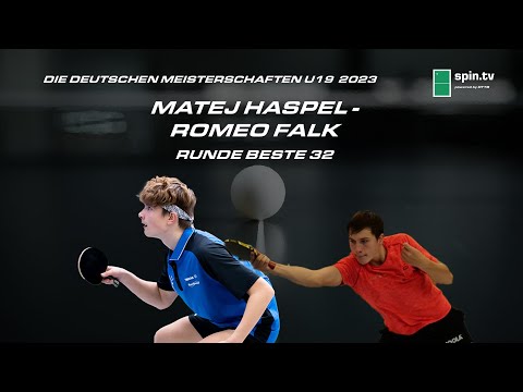 Matej Haspel - Romeo Falk I Einzel-Runde Beste 32 Tischtennis-DM U19 2023