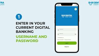 Centra First Time Login for Digital Banking