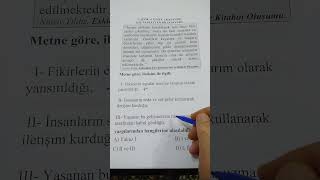 7. Sınıf Sosyal Bilgiler 4.Ünite 1. Kazanım Yeni Nesil Soru