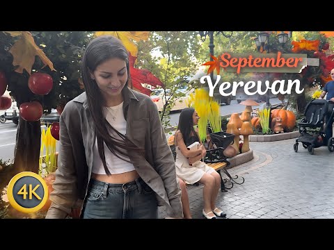 [4K] Yerevan in September 2025 | Walking Through Crowds, Lively Streets & City Life 