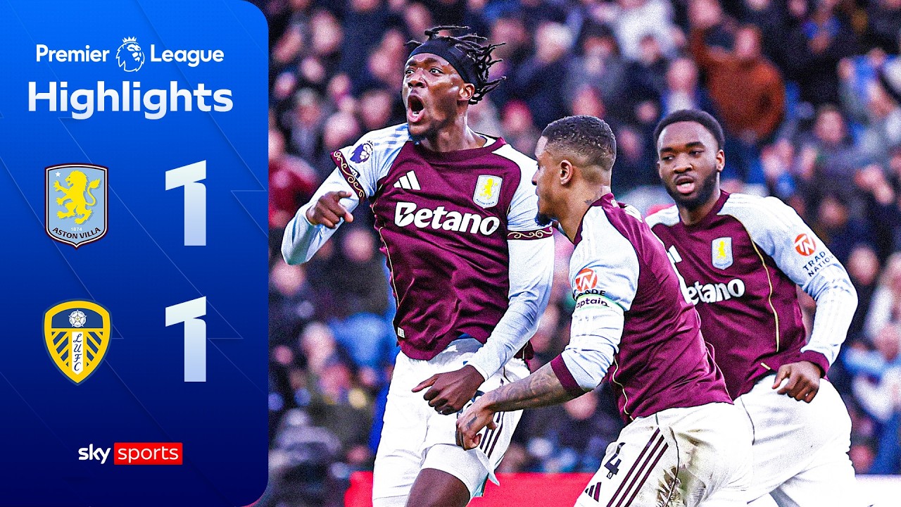 Abraham CANCELS Stach’s stunning strike! 😰 | Aston Villa 1-1 Leeds Utd | Premier League Highlights