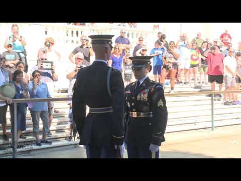 Changing of the Guard at the Tomb of the Unknowns at Arlington National Cemetery