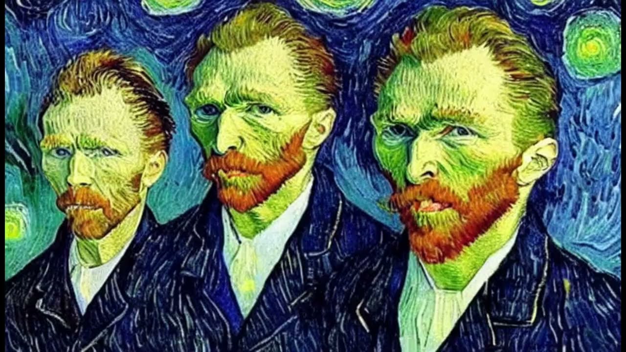 Going inside Van Gogh paintings using stable diffusion - AI Video inside art